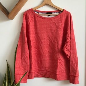 J Crew Women’s Red Orange Boxy Sweatshirt Top